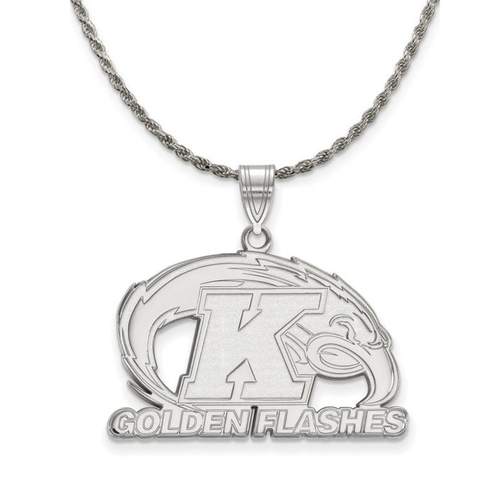 Sterling Silver Kent State Large Pendant Necklace - 24 Inch